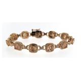 Cushion Cut 11.50 ct Morganite Tennis Bracelet