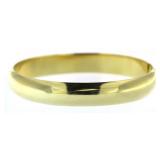 14kt Gold 10 mm Thick Gold Bangle Bracelet