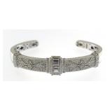 Antique Style Baguette Cuff Bracelet