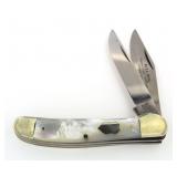 Bulldog Brand Mother Of Pearl 2 Blade Knife