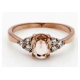 Oval 1.50 ct Morganite Designer Ring