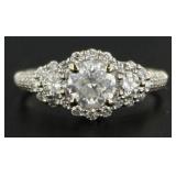 14kt Gold Round Brilliant 1.66 ct Diamond Ring