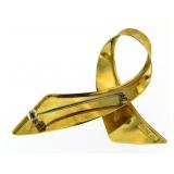 14ktk Gold Italian Large Ribbon Pendant