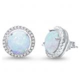 Gorgeous 2.00 ct Fire Opal Solitaire Earrings