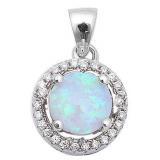 Gorgeous 2.00 ct Fire Opal Solitaire Pendant