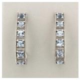 Genuine Gemstone & Diamond Earrings