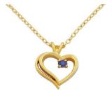 Genuine Sapphire Heart Pendant