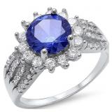 Brilliant 2.00 ct Tanzanite Designer Ring