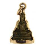 10kt Gold Vintage Bronze Statue Pendant