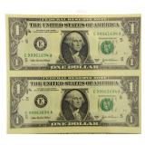 2003-A Uncut Sheet (8) $1 Bank Notes