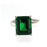 Emerald Cut 4.00 ct Emerald Solitaire Ring