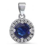 Gorgeous 2.50 ct Sapphire Solitaire Pendant