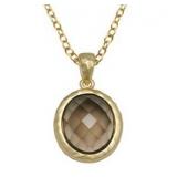 Oval Genuine 5.50 ct Smoky Quartz Pendant