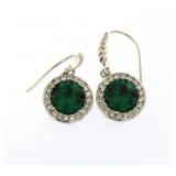 Brilliant 6.50 ct Green Tourmaline Earrings