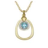 Genuine Blue Topaz & Diamond Accent Pendant