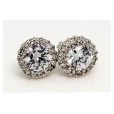 Brilliant 4.00 ct White Topaz Solitaire Earrings