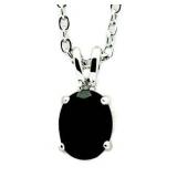 Genuine Black Onyx Solitaire Pendant