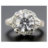 18kt Gold Brilliant 4.29 ct Diamond Solitaire Ring