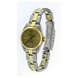 18kt Two-tone Ladies Oyster Perpetual Rolex Watch