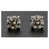 14kt White Gold Brilliant 1.02 ct Diamond Earrings