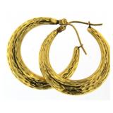 14kt Gold XX-Large 27 mm Hoop Earrings