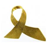 14ktk Gold Italian Large Ribbon Pendant