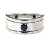 10kt Gold Natural Black Diamond Ring