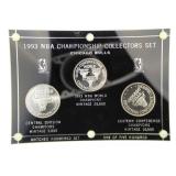 1993 Chicago Bulls NBA Champ Silver 3 pc Set