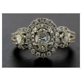 14kt Gold Vera Wang "Love" 1.50 ct Oval Ring