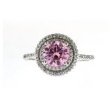 Brilliant 4.10 ct Pink Sapphire Designer Ring