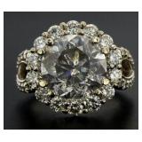 14kt Gold Round Brilliant 9.18 ct Diamond Ring