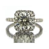 14kt Gold Brilliant 4.07 ct Diamond Solitaire Ring