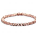 Brilliant 7.50 ct Morganite Tennis Bracelet