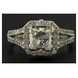 14kt Gold Princess Cut 2.05 ct Diamond Ring