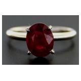 14kt Gold Natural 2.78 ct Ruby Solitaire Ring