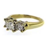 14kt Gold Princess Cut 1.00 ct Diamond Ring