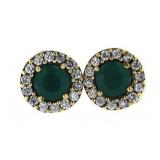 Gorgeous 2.00 ct Emerald Stud Earrings