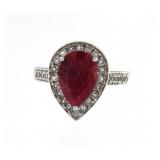 Genuine 4.61 ct Ruby Solitaire Ring