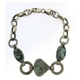 Genuine Oval Turquoise 8" Bracelet