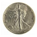 1945 AU Walking Liberty Silver Half Dollar