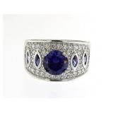 Round 2.50 ct Tanzanite Designer Ring