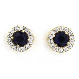 Brilliant 2.50 ct Sapphire Solitaire Earrings