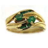 10kt Gold Natural Emerald Dinner Ring