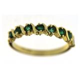 14kt Gold Natural Emerald Designer Ring