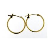 14kt Gold 15.50 mm Huggie Hoop Earrings