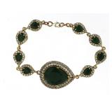 Fancy Pear 22.60 ct Emerald Tennis Bracelet