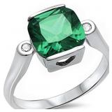 Cushion Cut 2.50 ct Emerald Dinner Ring