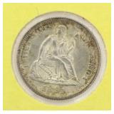 1891 AU Seated Liberty Silver Dime