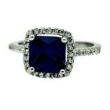 Cushion Cut 2.20 ct Sapphire Solitaire Ring