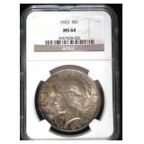 1923 MS64 Peace Silver Dollar